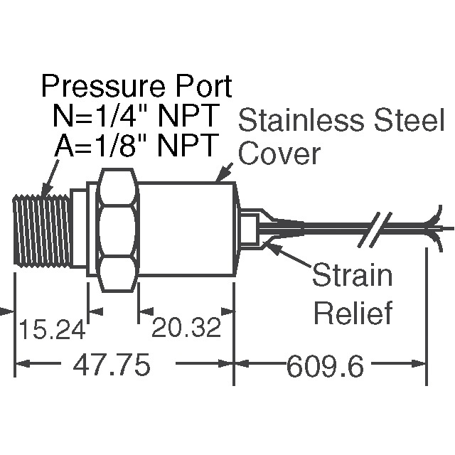M3021-000005-01KPG TE Connectivity Measurement Specialties  Sensori di pressione Trasduttori - Industriali